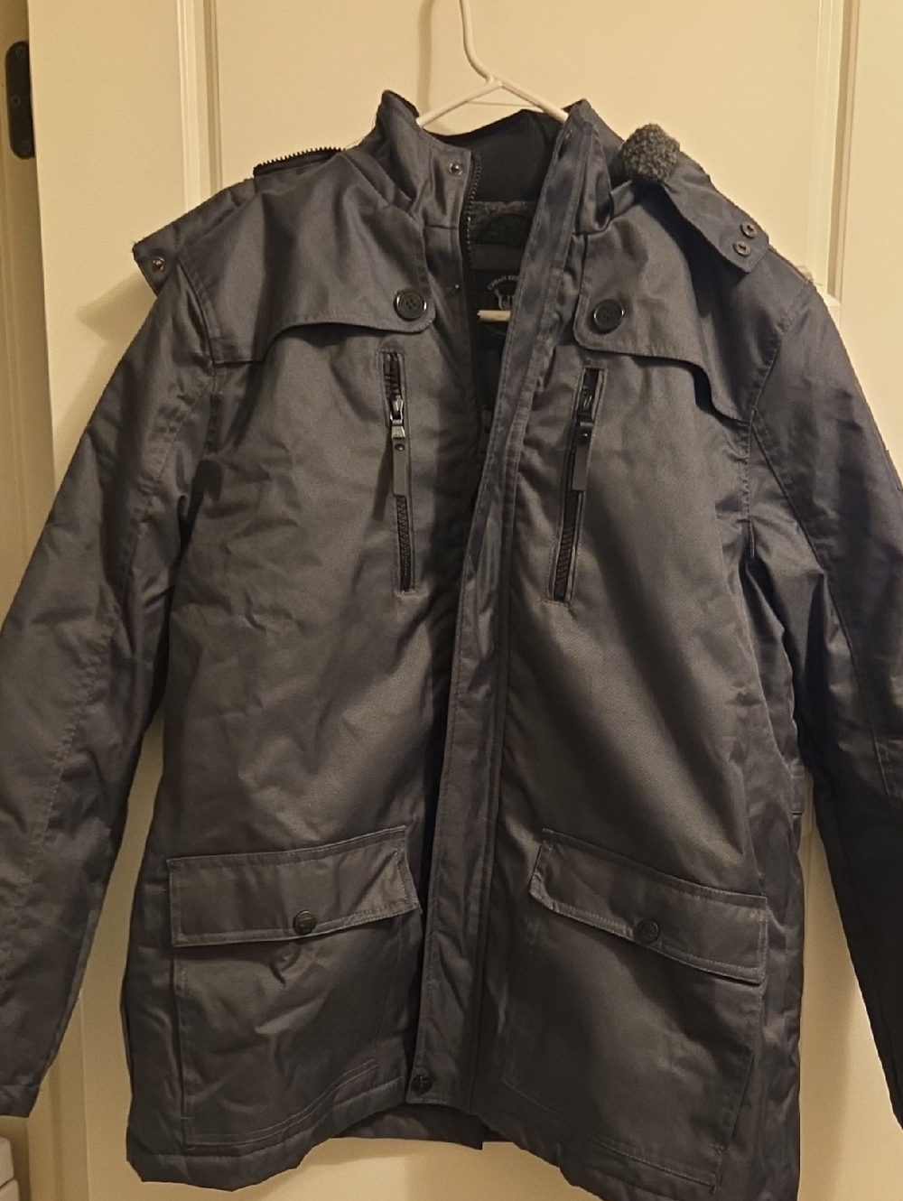 New Urban Republic Womens Gray Field Jacket with Zip Pockets